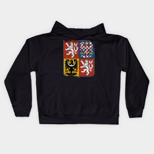 Vintage/Distressed-Style Czech Republic Crest Kids Hoodie